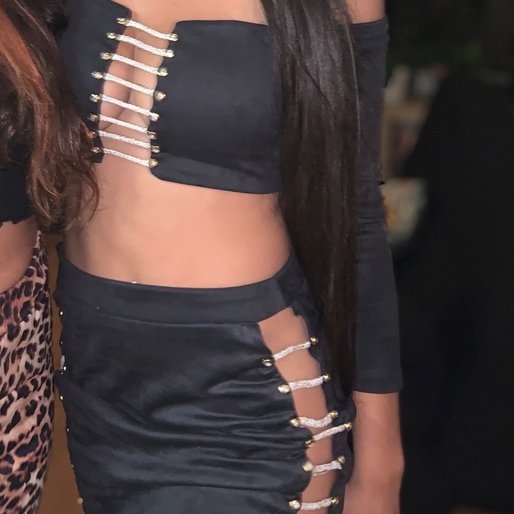 Long sleeve cut out top